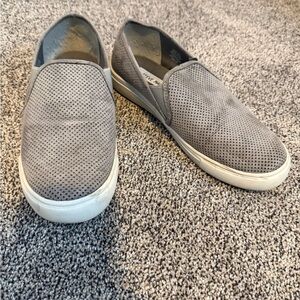 Steve Madden Perforated Gray Slip-On Loafers